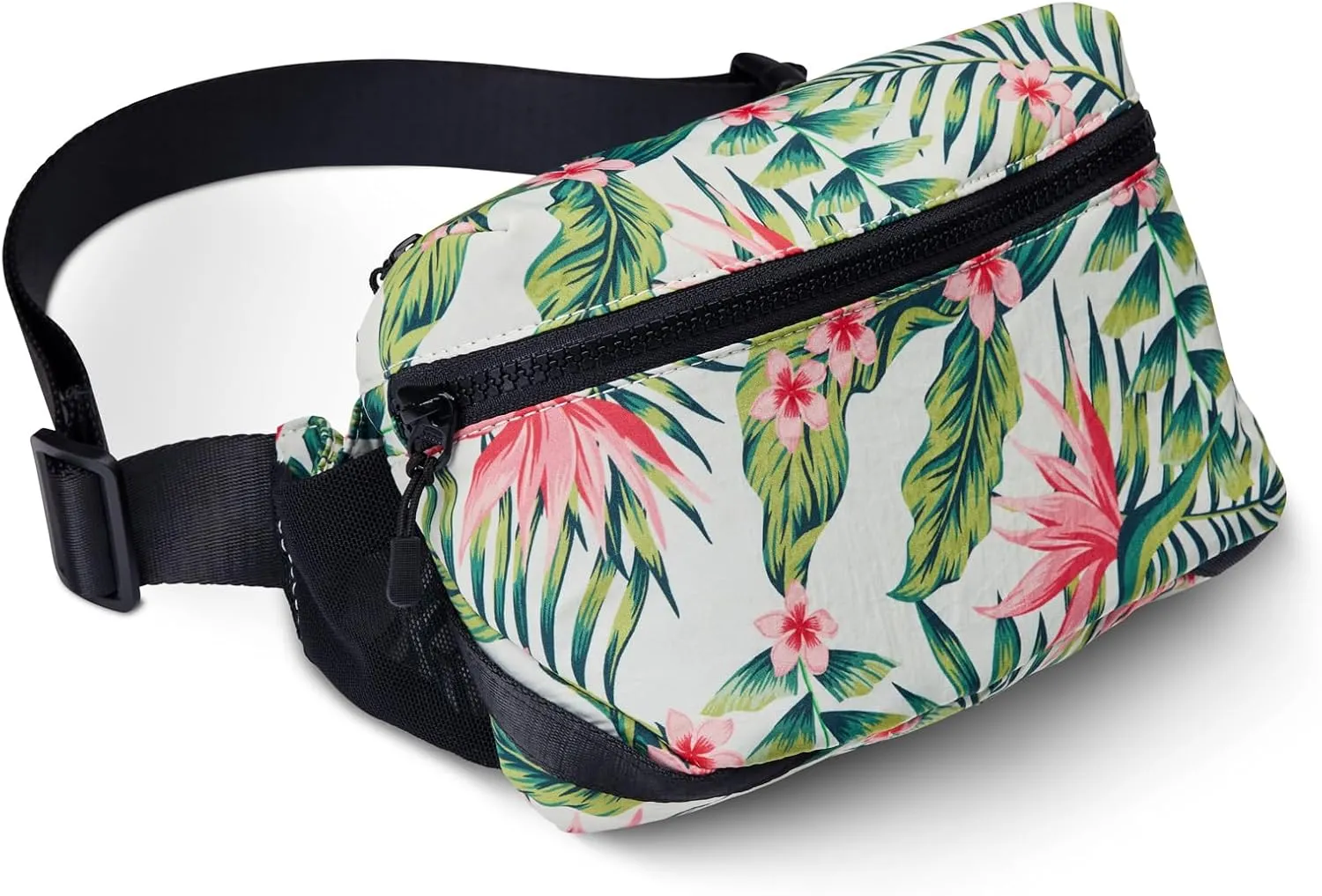 Nomadix Fanny Pack Palms Pink – Lightweight, Water-Resistant Crossbody Bag for Hiking, Festivals, and Travel – Eco-Friendly Recycled Nylon with Key Clip, Dual Pockets, and Secure Storage
