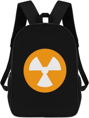 Nuclear Danger 17 Inches Unisex Laptop Backpack Lightweight Shoulder Bag Travel Daypack
