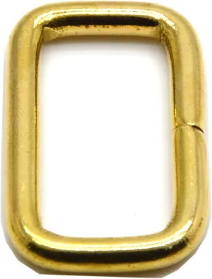 Okones 4Sizes 4pcs/Package Opening Solid Brass Rectangle Buckle Loop Ring Belt and Strap Keeper for Backpack Bag Accessories