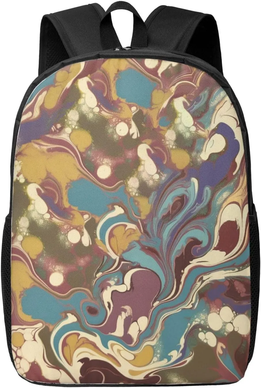 OUSIKA Fashion Backpack Casual Travel Daypack Lightweight Laptop Bags Romano Art Laptop Backpacks for Women Men, Black, One Size