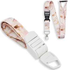 Pack of Professional Quick and Slow Release Medical Tourniquet and Matching Lanyard (Pink Marble)