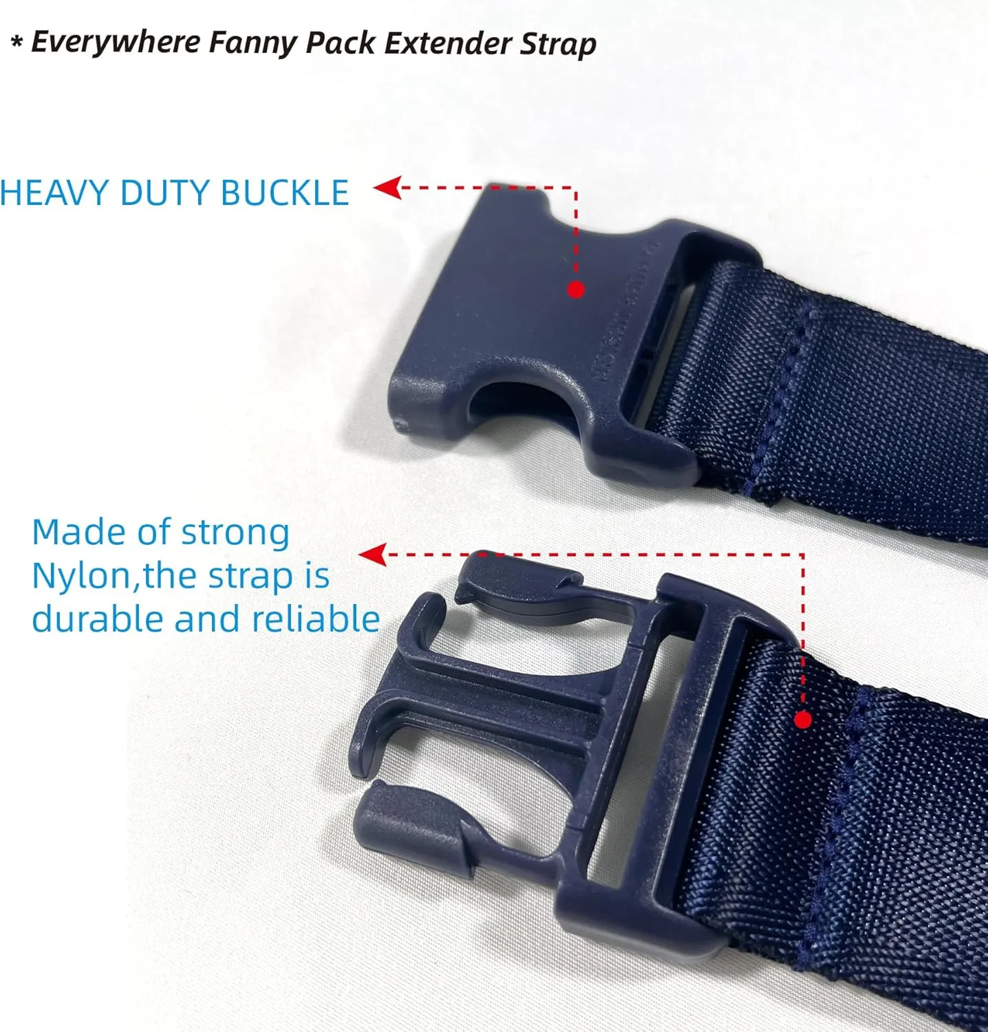 Pander Fanny Pack Everywhere Belt Bag Extender Strap, Only Fit for Pander Everywhere Belt Bag. (Blue Storm)
