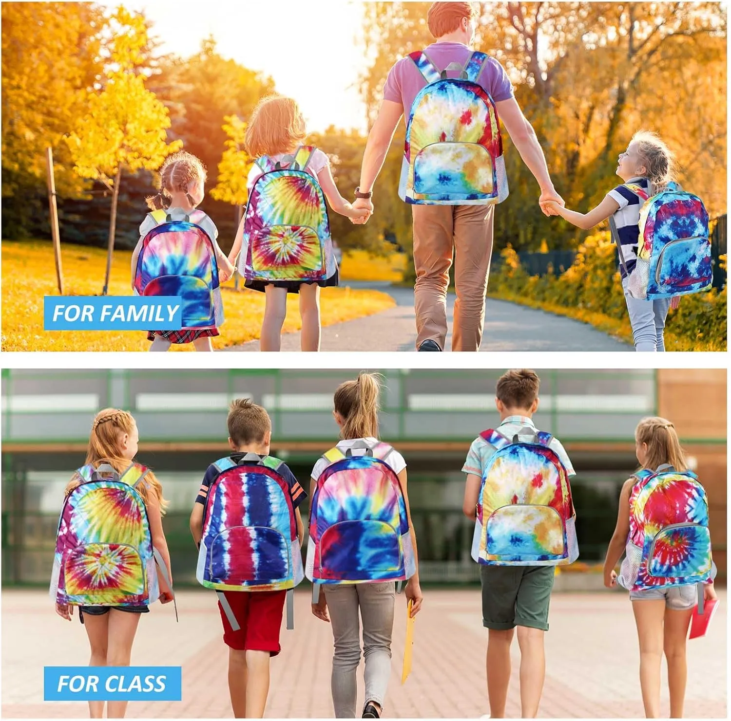 Patelai 48 Pcs 17" Backpacks Bulk for Kids Classic Colorful Bookbags for Elementary Middle High School Boys Girls (Colorful)