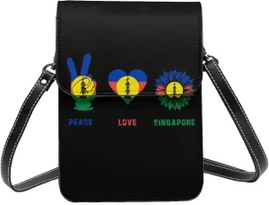 Peace New Caledonia New Caledonian Flag Small Crossbody Bag Is A Shoulder Bag Designed For Women And Girls Cell Phone Crossbody Wallet Purses With Card Slots Adjustable Strap