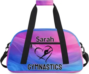 Personalized Dance Bag Gym Bag, Custom Gymnastics Sports Duffel Bags Weekender Bags Travel Duffel Bag Custom Neme Gymnastics Ballet Bag Multi-colored