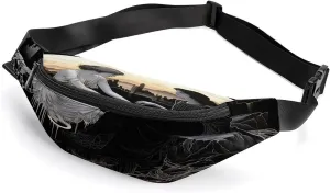 Personalized Waist Packs with Adjustable Strap,Woman on Cliff CrossBody Fanny Pack Casual Bag for Travel Sports Running Hiking