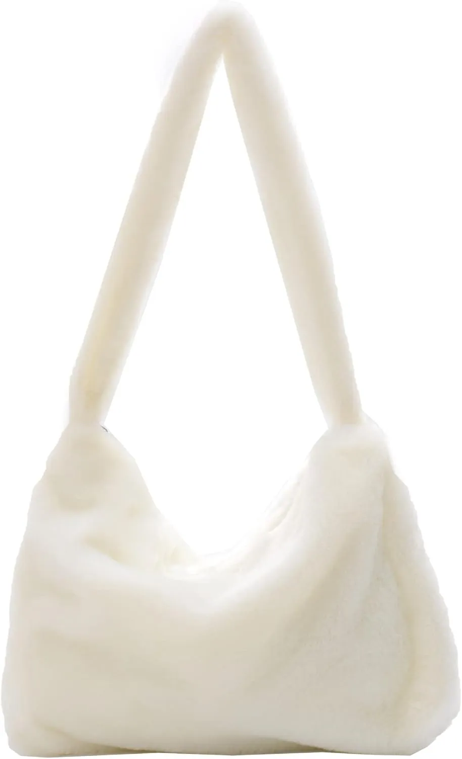 Plush Zabra Printed Tote Bag Y2K Fuzzy Fluffy Shoulder Bag Plush Aesthetic Purse Underarm Bag for Autumn Winter