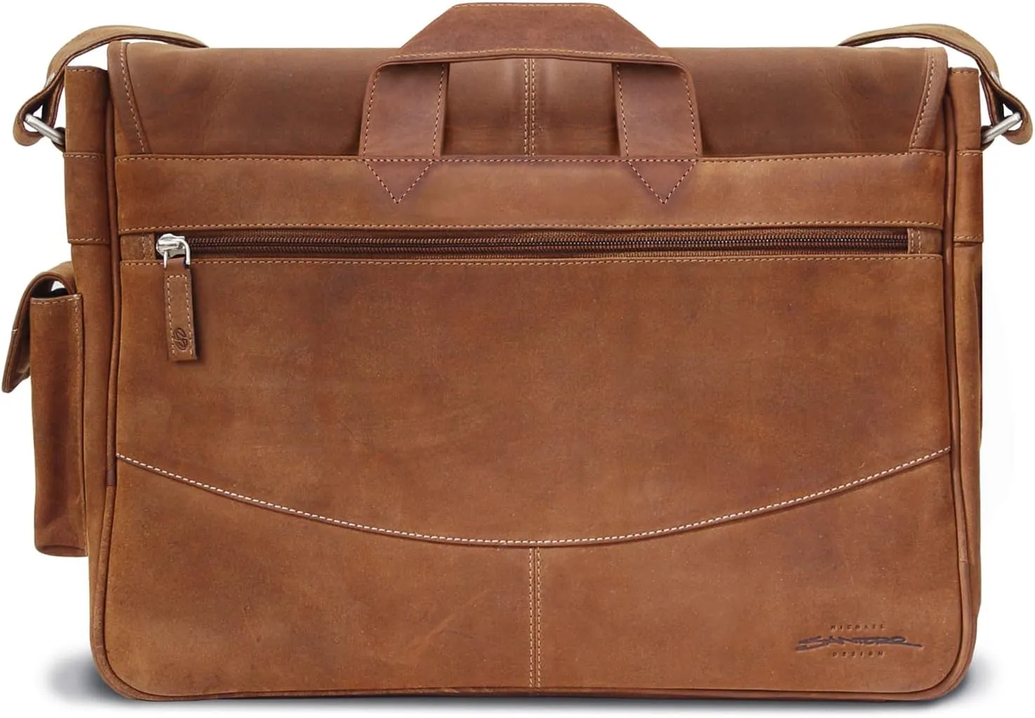 Premium Leather 16 MacBook Pro Messenger Bag w/Sleeve