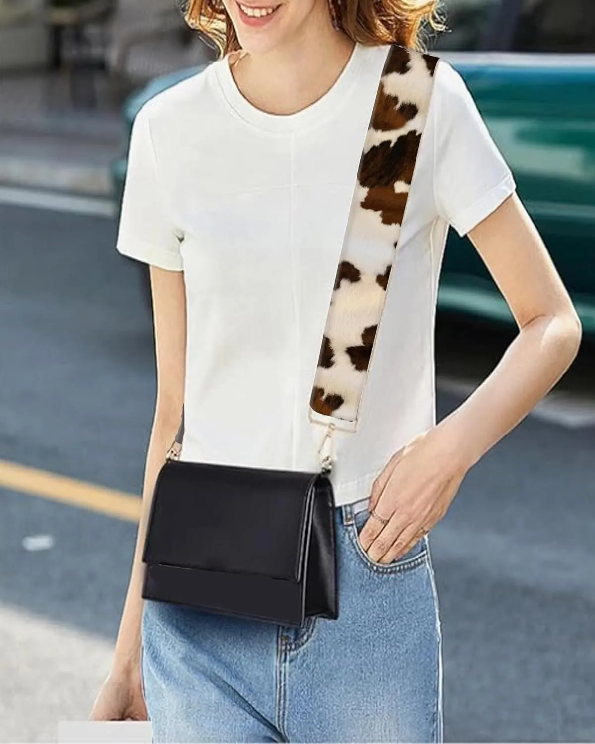 Purse Strap Replacement Crossbody 2" Wide Shoulder Strap, Cute Handbag Strap Bag Strap Replacement Belts Adjustable