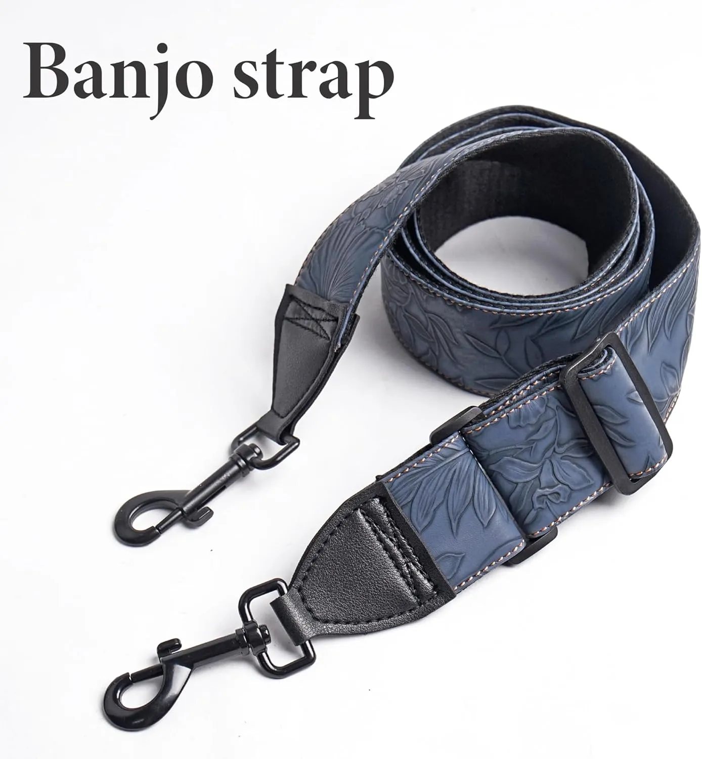 QIELIZI Banjo Strap Purse Strap Crossbody Guitar Strap For Shoulder Handbag With Gunmetal Hardware