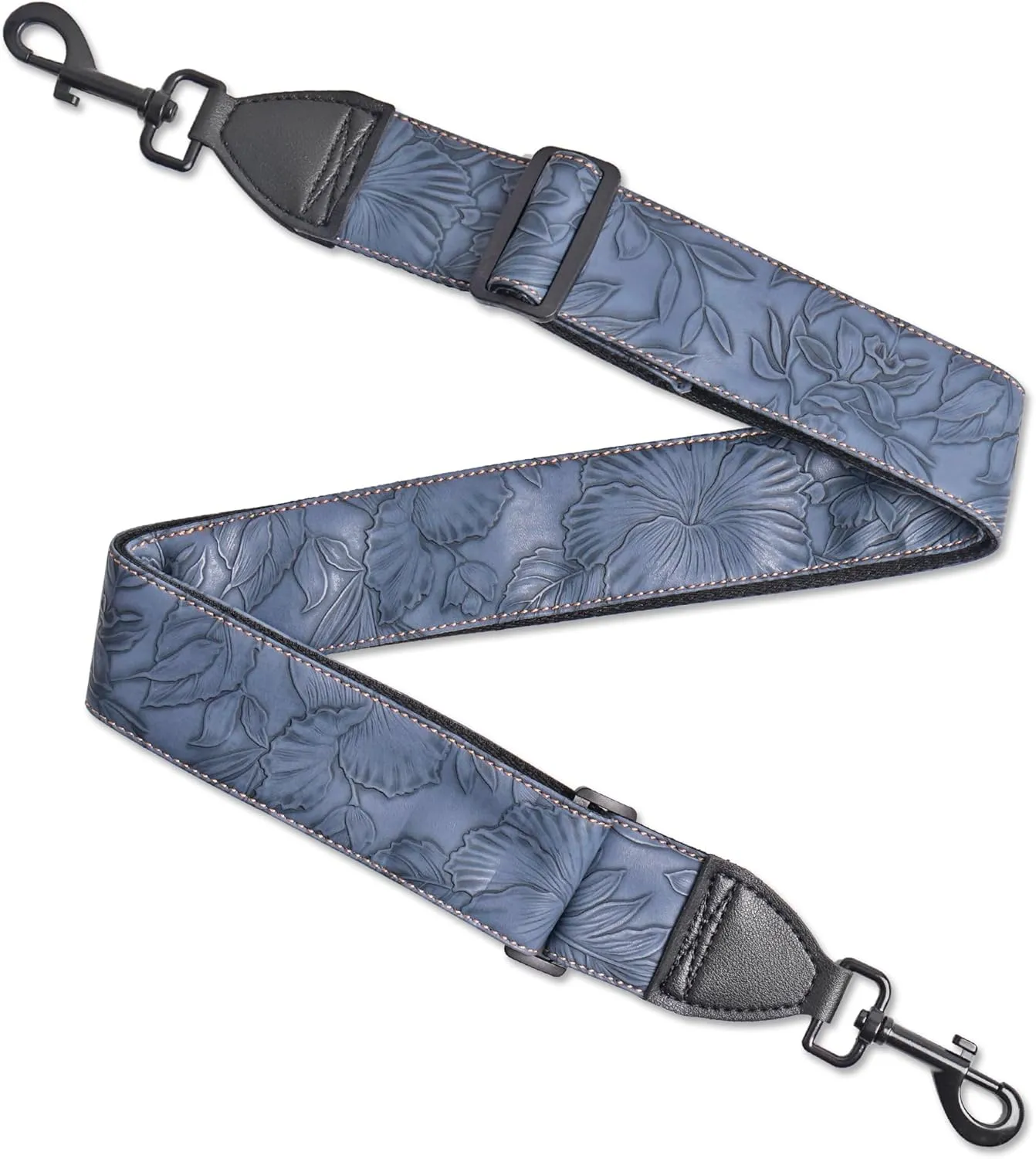 QIELIZI Banjo Strap Purse Strap Crossbody Guitar Strap For Shoulder Handbag With Gunmetal Hardware