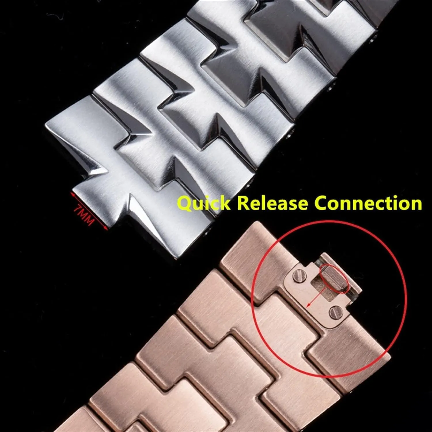 Quick Release Stainless Steel Watch Band for VACHERON CONSTANTIN Overseas Connection Bracelet Strap Watchband