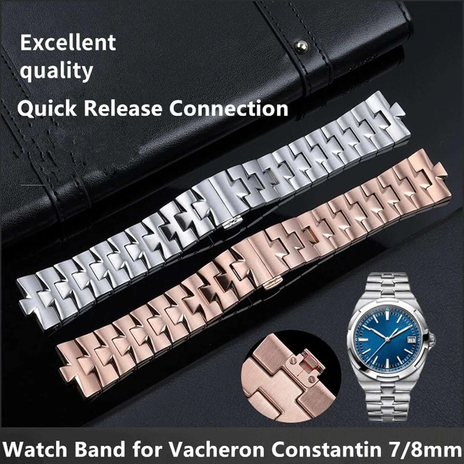 Quick Release Stainless Steel Watch Band for VACHERON CONSTANTIN Overseas Connection Bracelet Strap Watchband