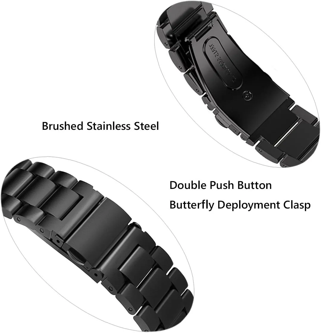 Quick Release Watch Strap,16mm 18mm 20mm 22mm 24mm Premium Solid Stainless Steel Watch Band Replacement