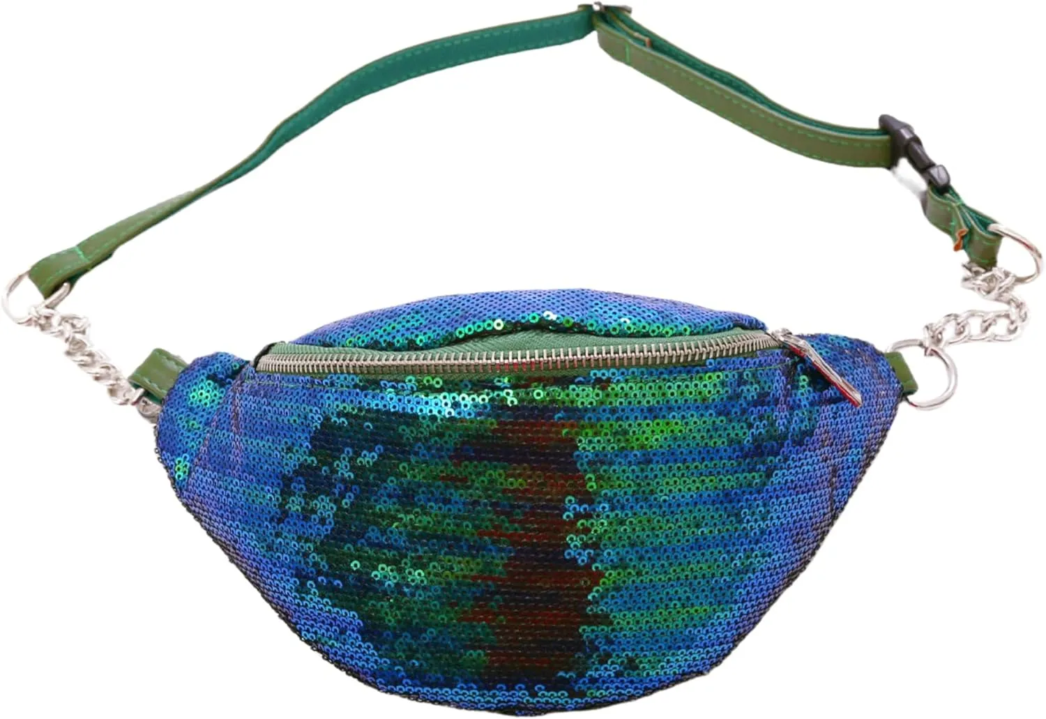 RARITYUS Sparkly Sequin Fanny Packs Glitter Waist Bag with Adjustable Strap for Women Girls Unisex