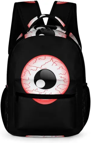Red Eyeball Fashion Backpack Cute Daypack Unisex Laptop Bag for Travel Business Work