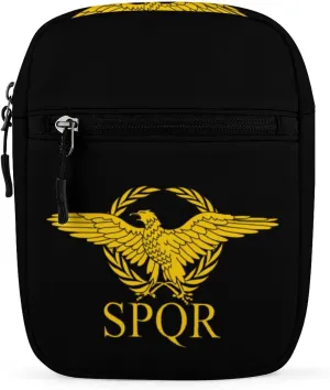 Roman Empire Senate SPQR Flag Crossbody Bag Casual Belt Bag Sling Purse with Adjustable Strap for Travel Hiking
