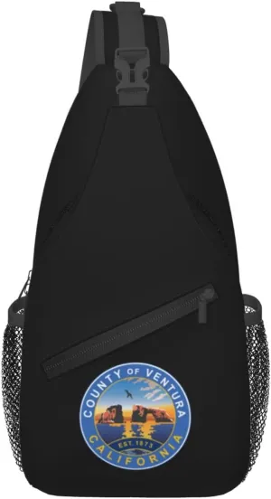Seal Of Ventura County, Ca Crossbody Bags For Women Men Chest Backpack Gym Shoulder Bag Travel Outdoor Sports Casual Crossbody Bags