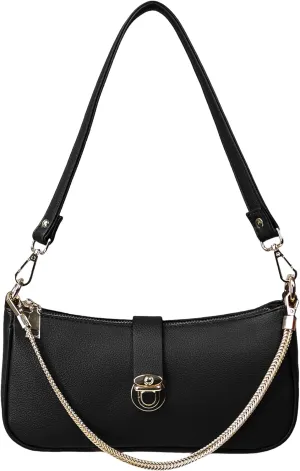 Shoulder Bag for Women Vegan Leather Handbag for Work Trendy Shoulder Purses Small Tote Bag
