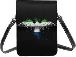 Sierra Leone Sierra Leonean Eagle Flag Small Crossbody Bag Is A Shoulder Bag Designed For Women And Girls Cell Phone Crossbody Wallet Purses With Card Slots Adjustable Strap