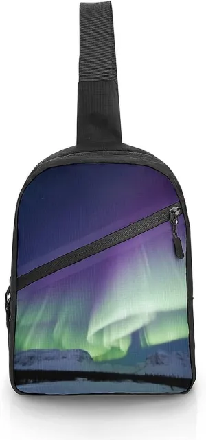 Sling Bag for Women Men Daypack Aurora Chest Bag Crossbody Backpack for Hiking Travel