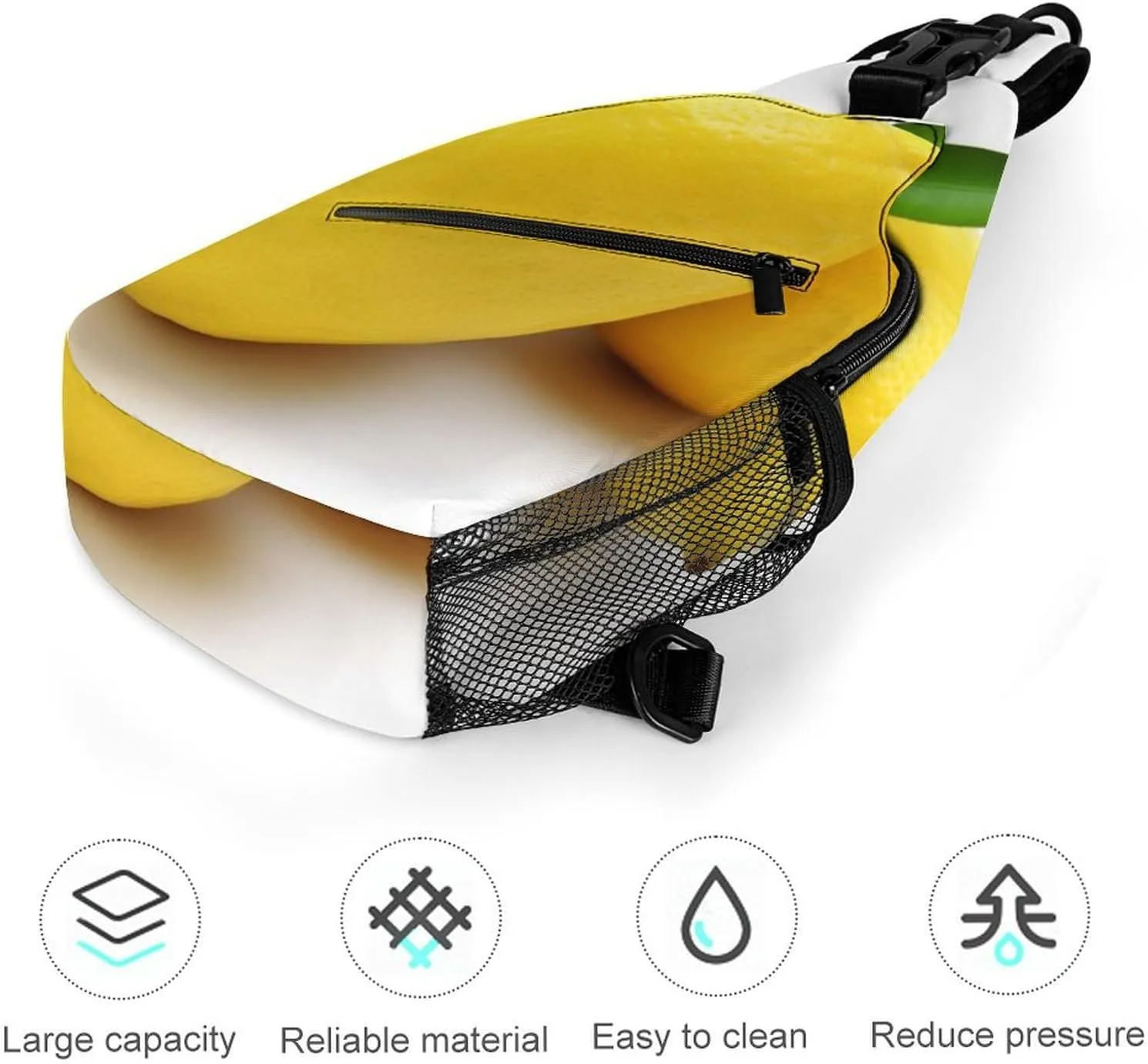 Sling Bag for Women Men Daypack Lemon Chest Bag Crossbody Backpack for Hiking Travel