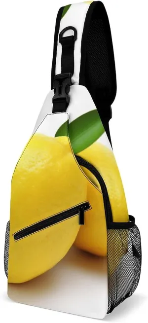 Sling Bag for Women Men Daypack Lemon Chest Bag Crossbody Backpack for Hiking Travel