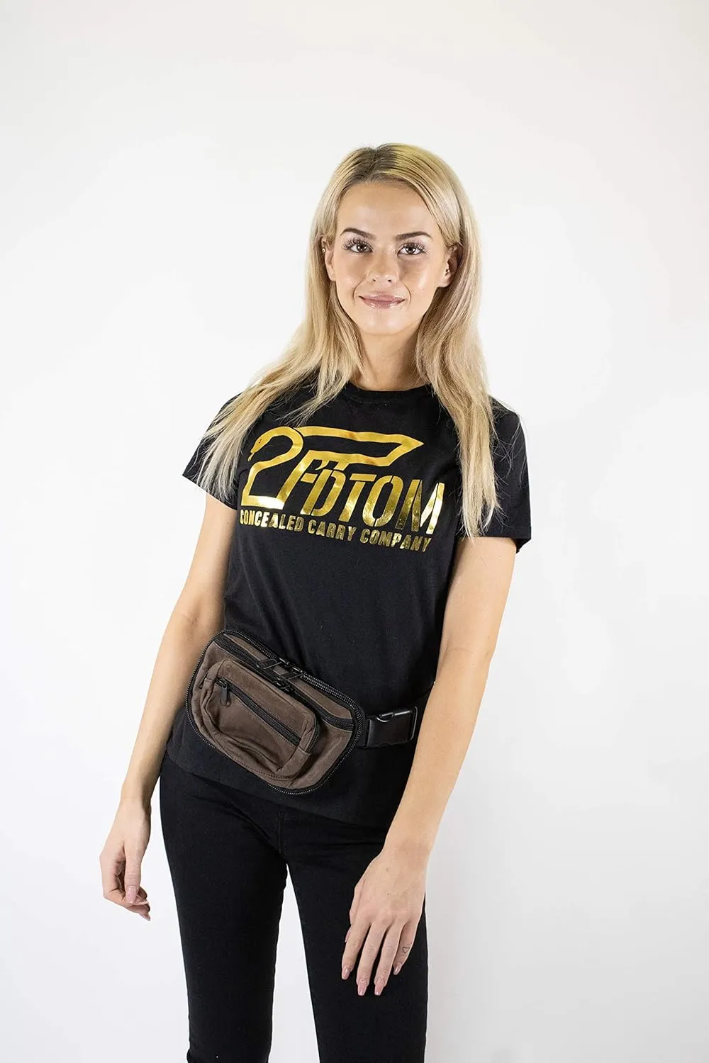 SMALL - Concealed Carry Fanny Pack RUGGED ULTRA-SOFT SUEDE LEATHER-Brown