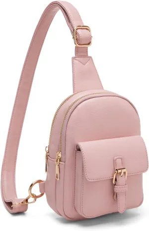 Small Sling Bag Fanny Pack for Girls Vegan Leather 3 Pockets Crossbody Purse for Women Gift for Teen Girls Stuff