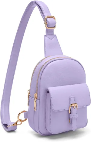 Small Sling Bag Fanny Pack for Girls Vegan Leather 3 Pockets Crossbody Purse for Women Gift for Teen Girls Stuff