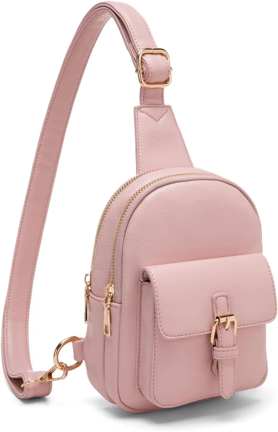 Small Sling Bag Fanny Pack for Girls Vegan Leather 3 Pockets Crossbody Purse for Women Gift for Teen Girls Stuff