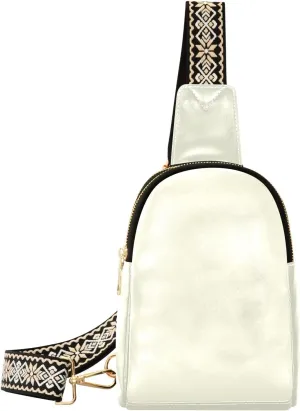 Small Sling Bag for Women Beige Crossbody Fanny Packs for Travel, Casual 20835