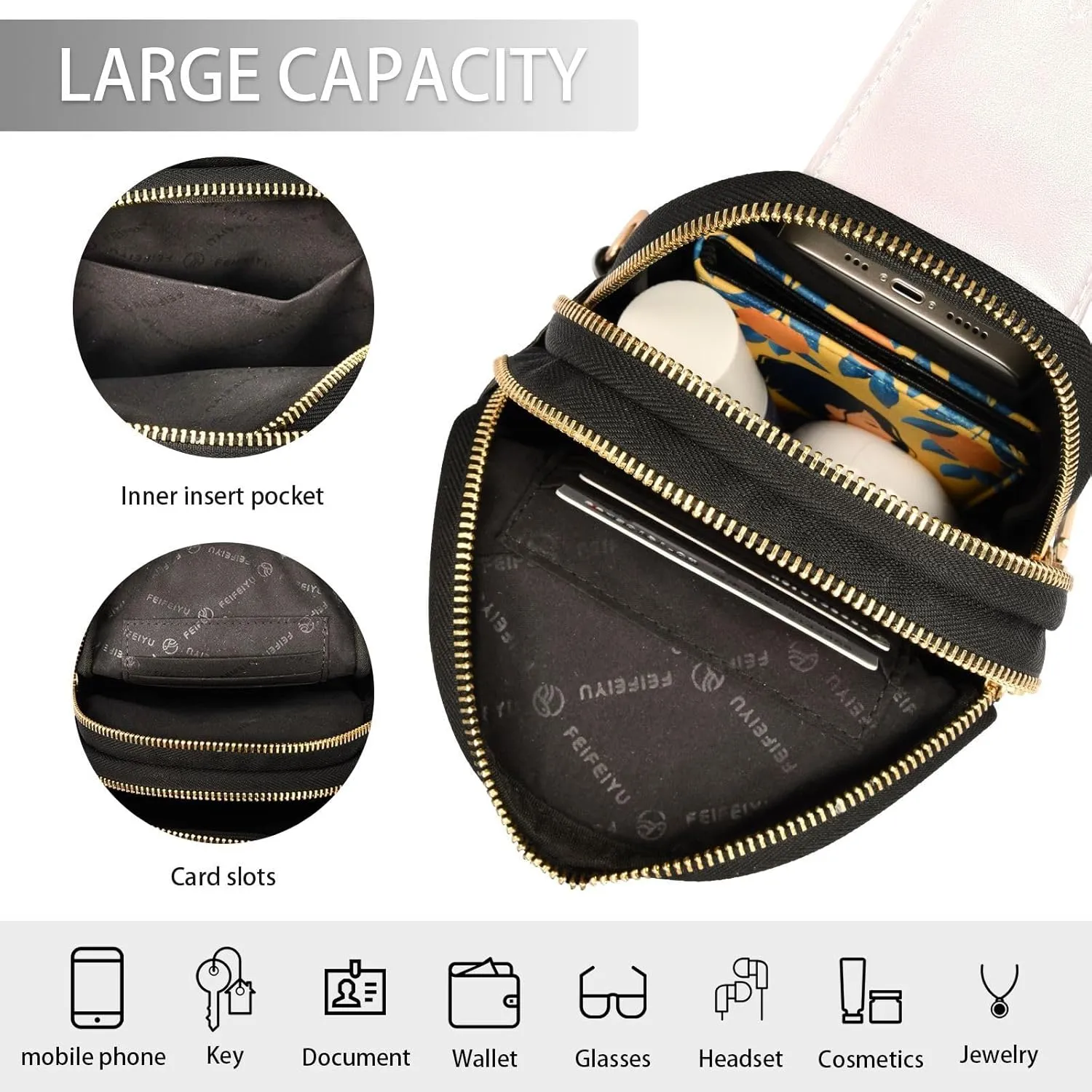 Small Sling Bag for Women Misty Rose Crossbody Fanny Packs for Travel, Casual 20818-1