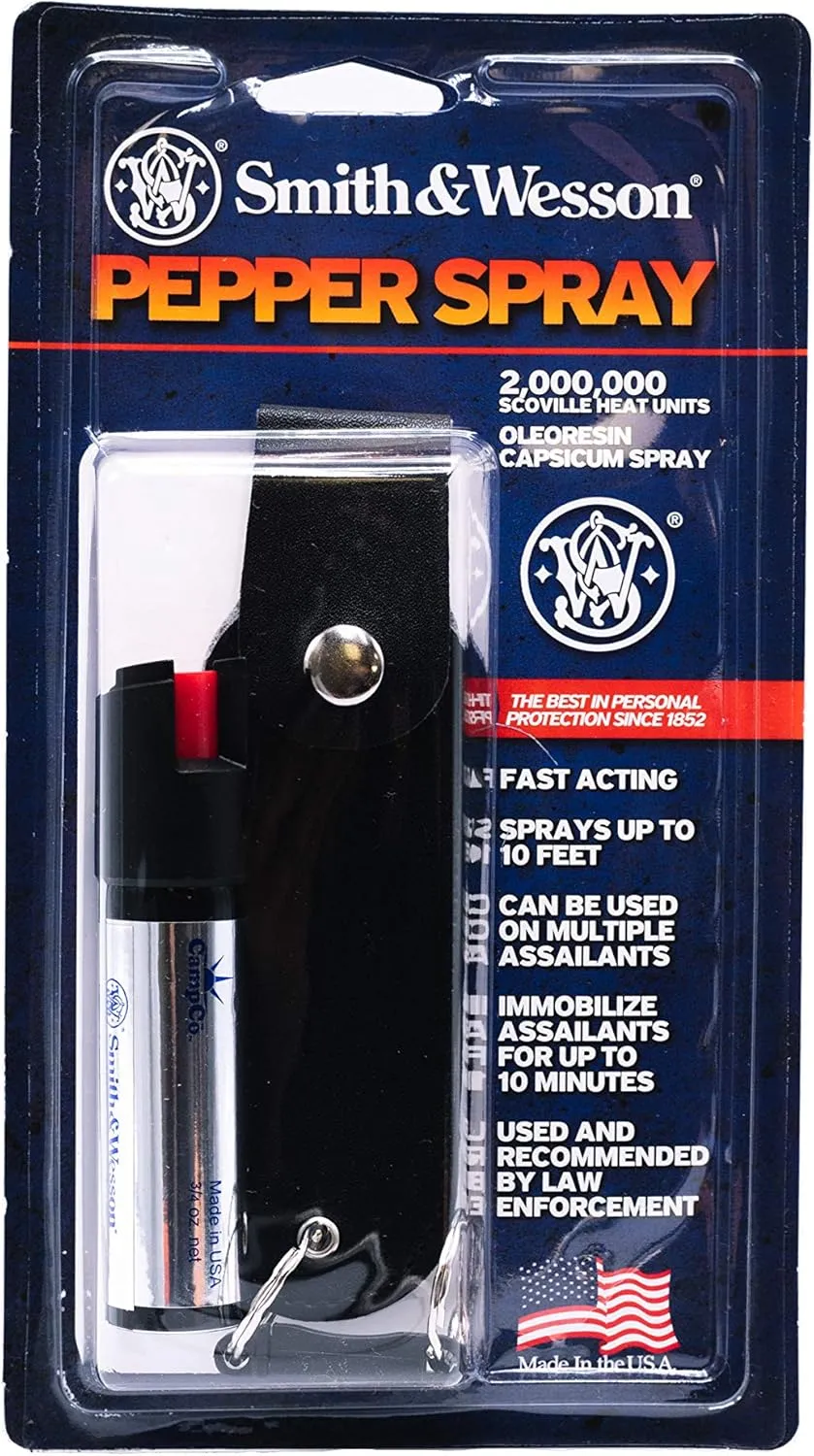 Smith & Wesson Pepper Shield Quick Release Large Pepper Spray for Women – Police Strength Self-Defense Spray