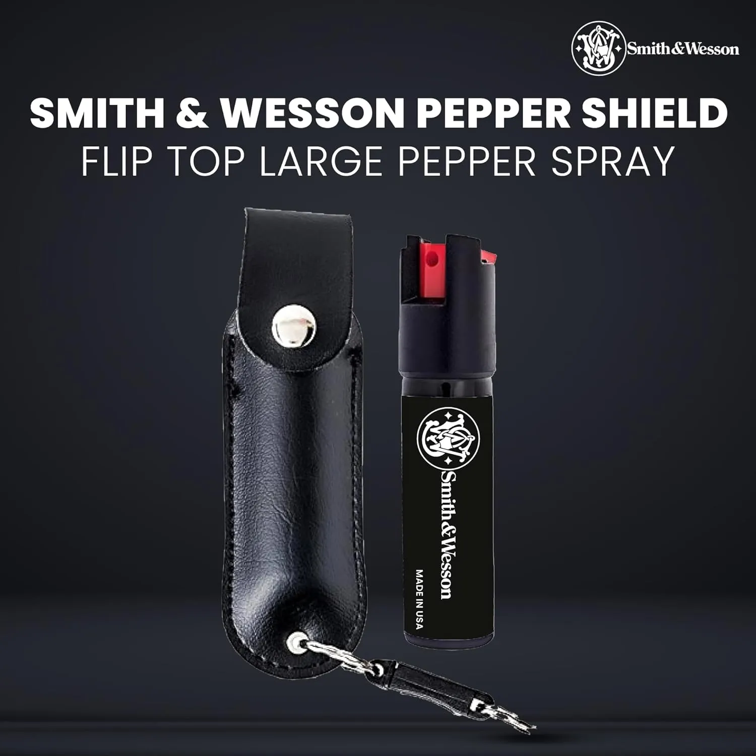 Smith & Wesson Pepper Shield Quick Release Large Pepper Spray for Women – Police Strength Self-Defense Spray