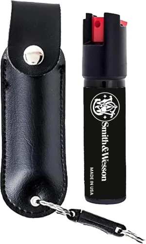Smith & Wesson Pepper Shield Quick Release Large Pepper Spray for Women – Police Strength Self-Defense Spray