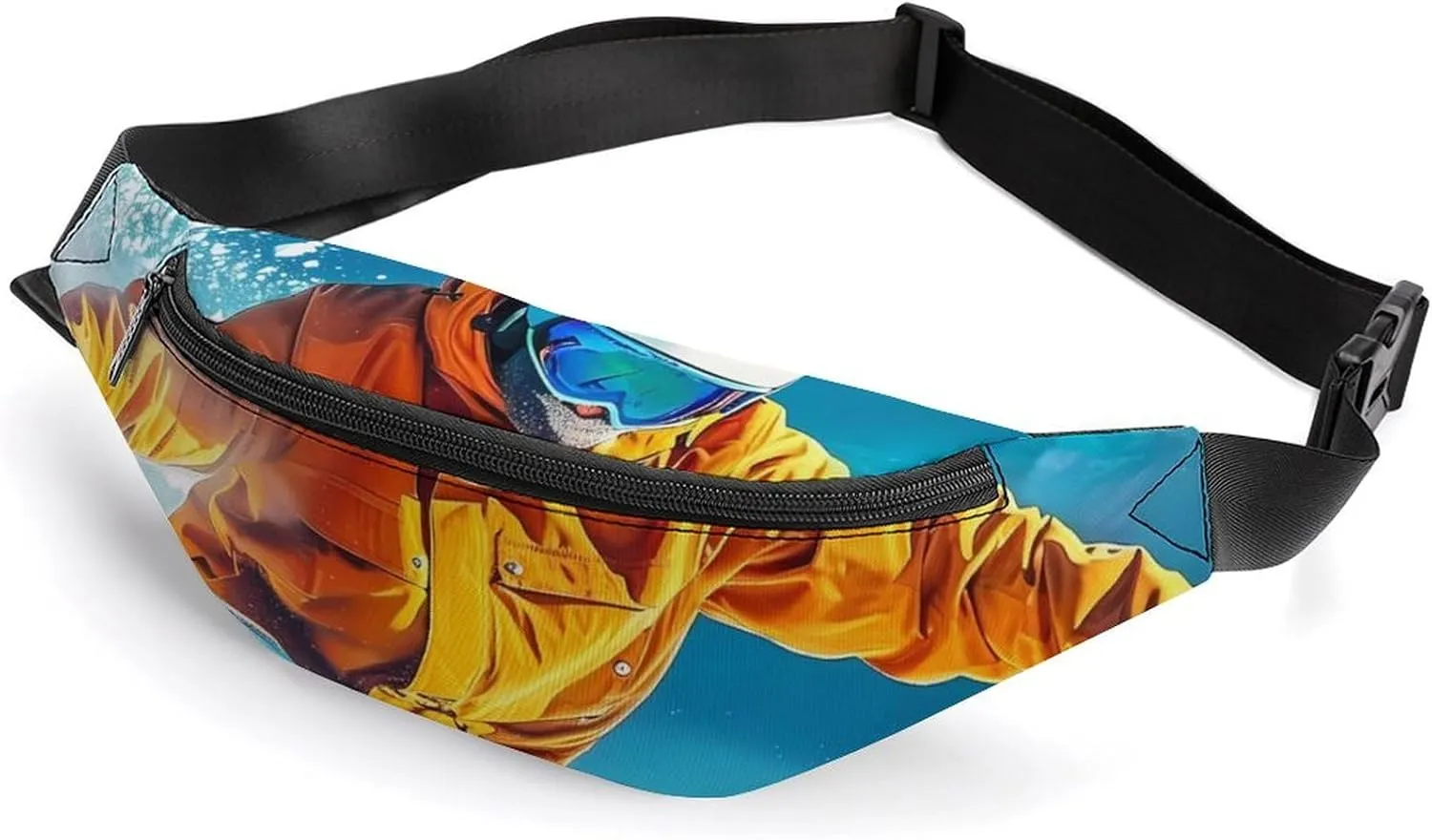 Snowboard Skiing Sports Cute Fanny Pack Crossbody Lightweight Waist Bag for Men Women Outdoors Sports Hiking