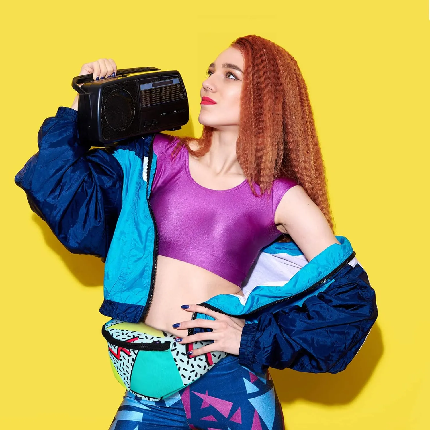Sotiff 2 Pcs 80s 90s Fanny Pack Retro Waist Packs for Men Women Adjustable Casual Waist Bag Neon Cute Vintage Hiking Belt Bags for Travel Party Festival Hiking(Neon Style)