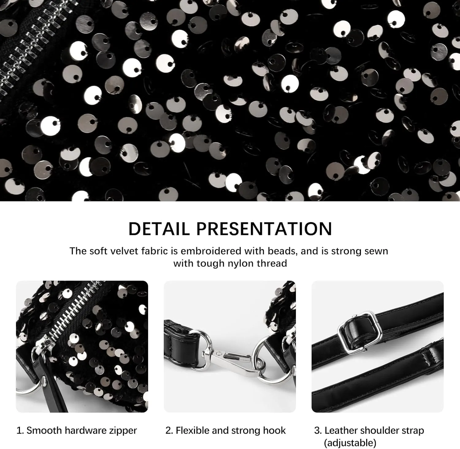 Sparkly Sequin Fanny Packs Glitter Waist Packs with Adjustable Strap for Women Girls Unisex