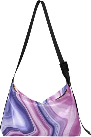 Stars in the Sky with Tree Shoulder Bag Leather, Leather Crossbody Shoulder Bag, Large Crossbody Bags Large Size