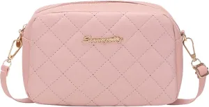 Stylish Ladies Handbags Embroidered Women Shoulder Bags Solid Color Lattice Female Messenger Bag