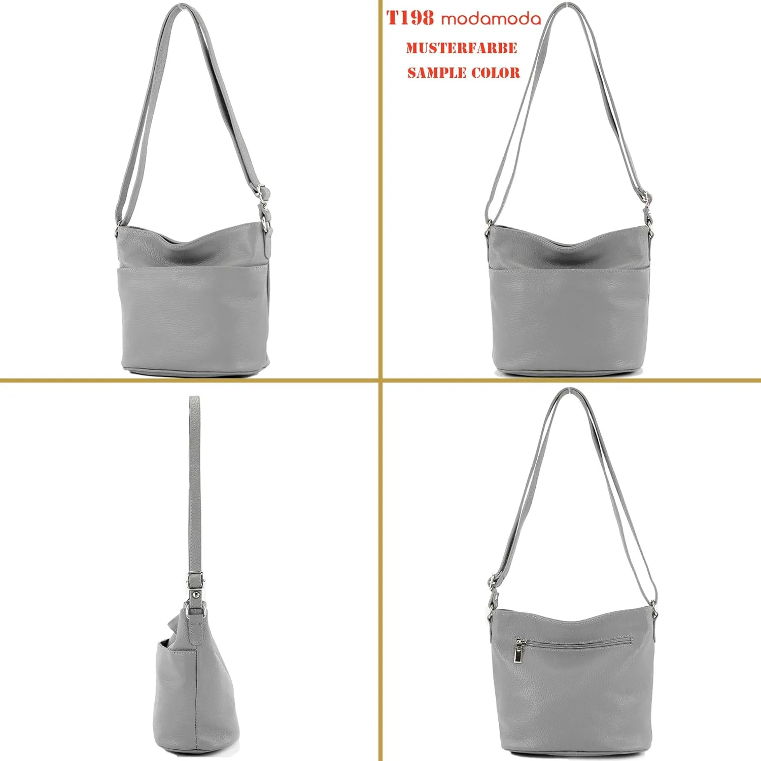 T198 - Italian shoulder bag small made of leather