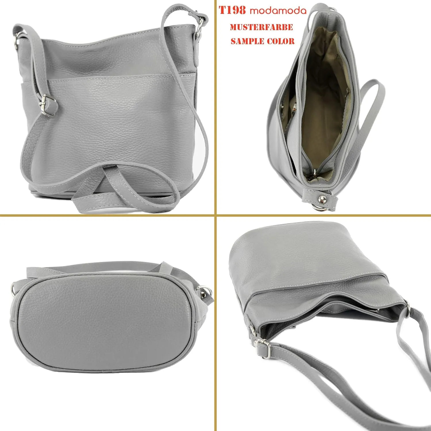 T198 - Italian shoulder bag small made of leather
