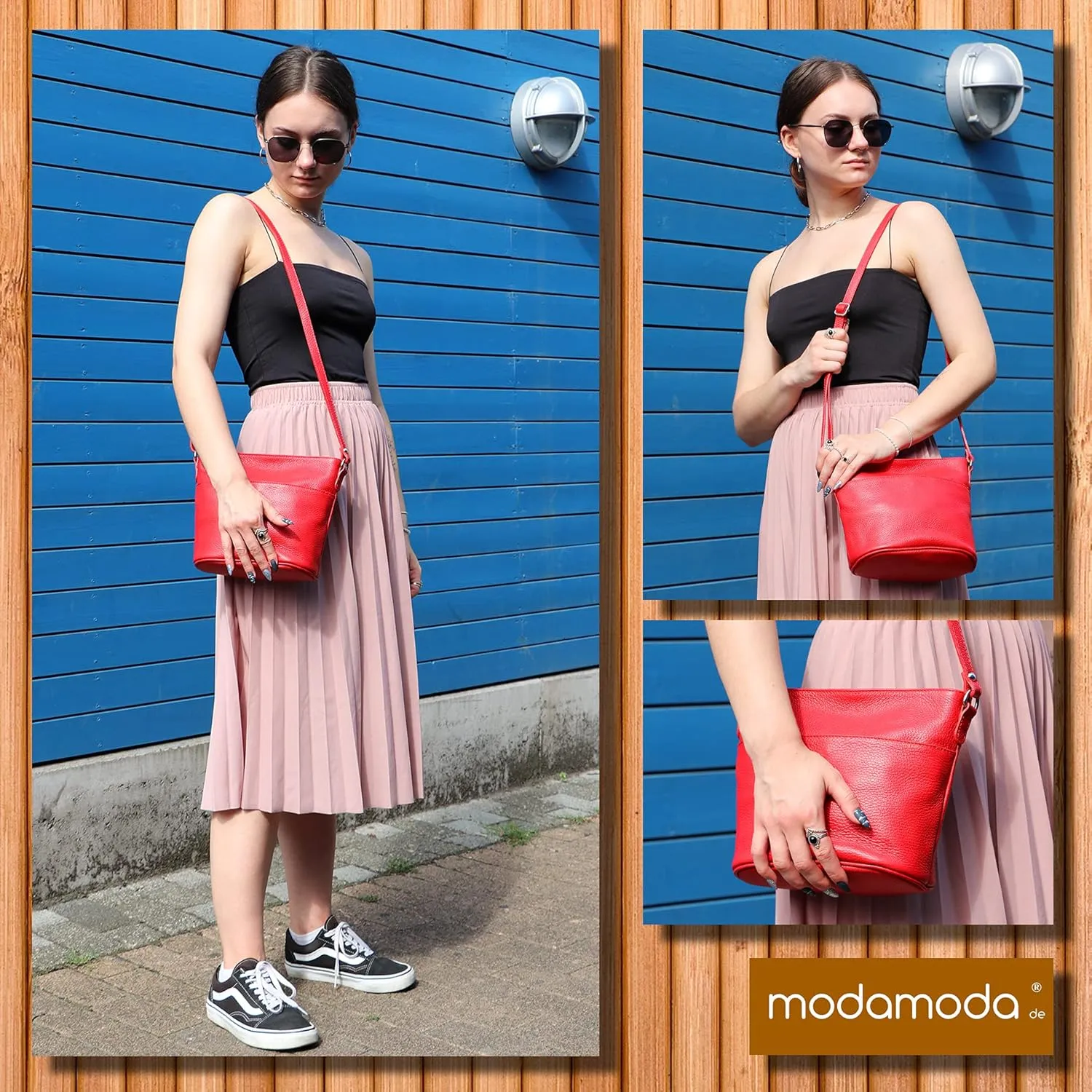 T198 - Italian shoulder bag small made of leather