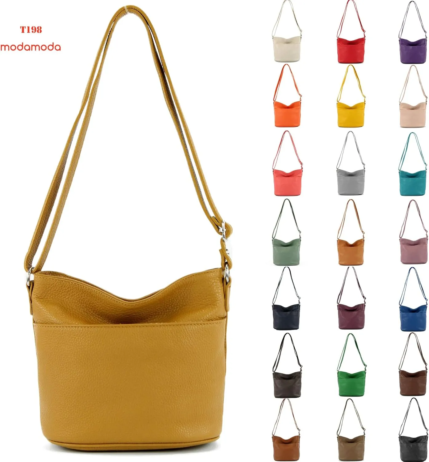 T198 - Italian shoulder bag small made of leather