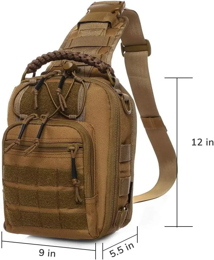 Tactical Sling Bag Pack Military Rover Shoulder Bag Molle Assault Range Bag Backpack 1050D
