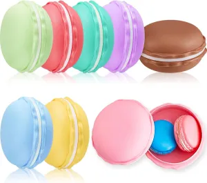 Taiyin 8 Pcs Giant Macaron Storage Case Large Jewelry Storage Box Colorful Candy Jewelry Pill Organizer Macaron Shape Cute Pill Container for Earrings Necklaces Candy Decor Party Favor, 8 Colors