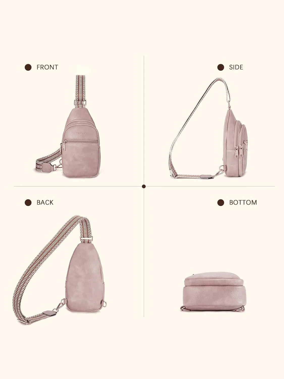 Telena Crossbody Bags for Women Cross Body Sling Bag with Adjustable Shoulder Strap
