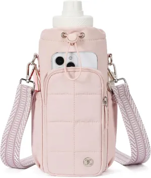 Telena Water Bottle Holder with Strap 40 oz Crossbody Water Bottle Bags for Women Men Walking, Running