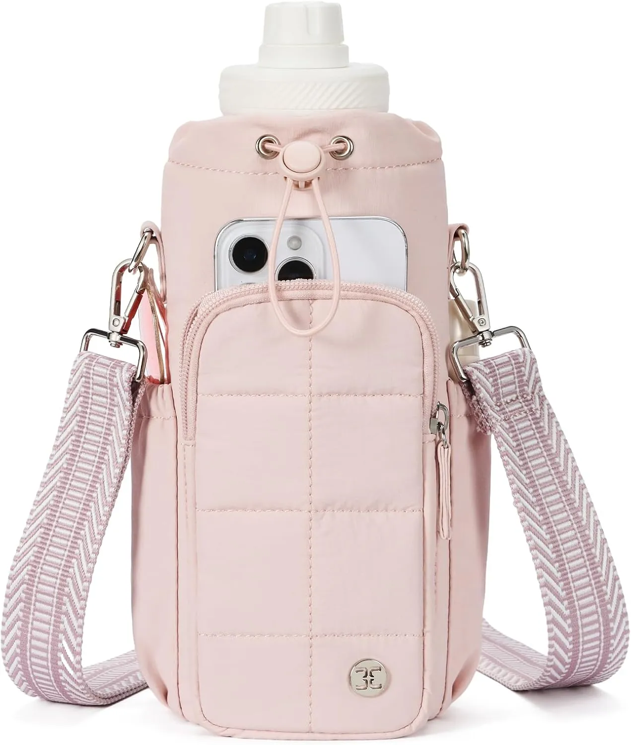 Telena Water Bottle Holder with Strap 40 oz Crossbody Water Bottle Bags for Women Men Walking, Running